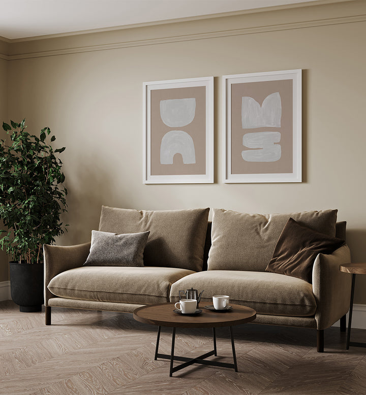 RESTFUL FORMS SET , SET OF 2 PAINTINGS