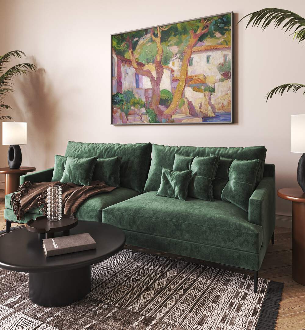 Serene living room featuring the enchanting HOUSE BY THE WATER, perfect for enhancing home decor and waterfront vibes.