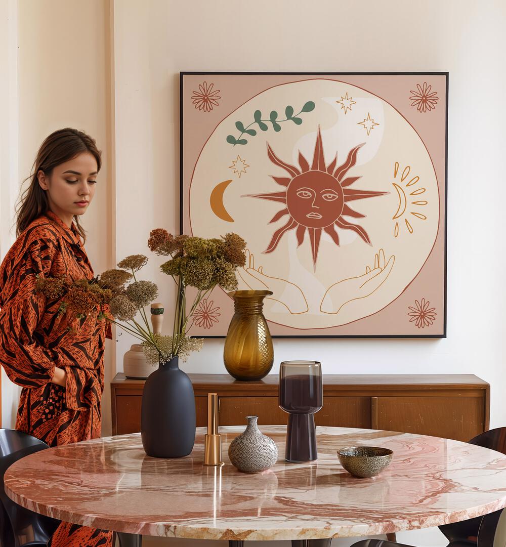 Transform your space with SUN OUL HEALING, ZODIAC poster, blending wellness and art for a serene atmosphere.