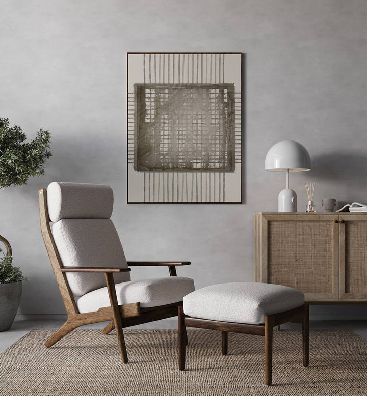 Stylish COCOA ROPES III, GEOMETRIC ART PRINTS enhancing modern home decor with abstract shapes and patterns.
