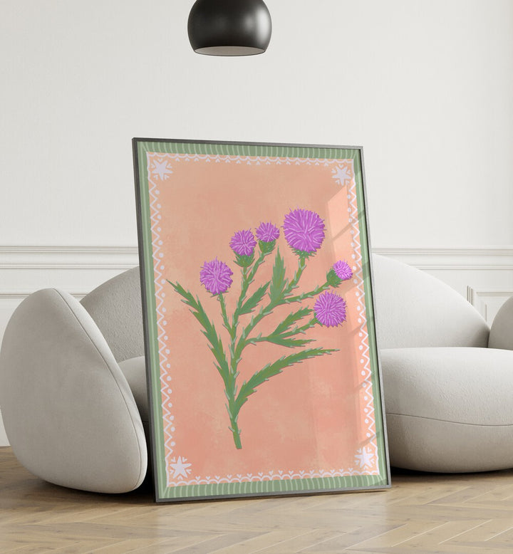 FAMOUS THISTLE , FLORAL FLOWER PAINTINGS