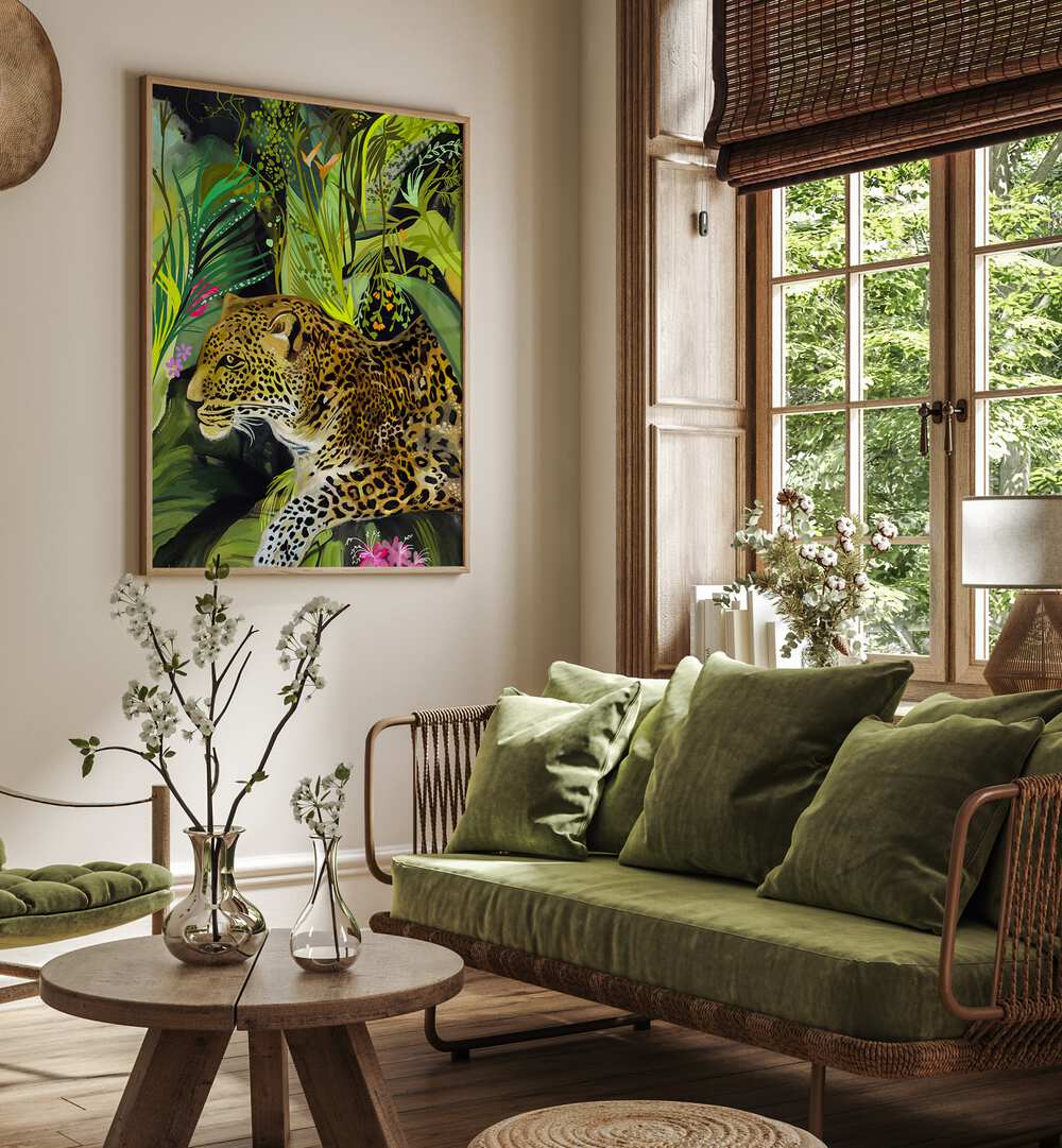 Fierce elegance of the LEOPARD KING, ANIMAL PAINTINGS, enhances your space with wild charm and striking style.