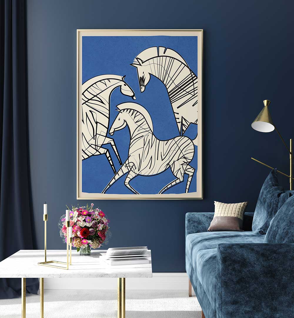 ABSTRACT ZEBRAS , ANIMAL PAINTINGS