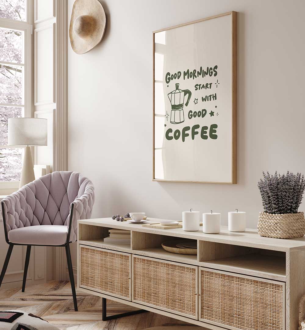 MORNINGS START WITH  COFFEE , BAR & CAFE ART