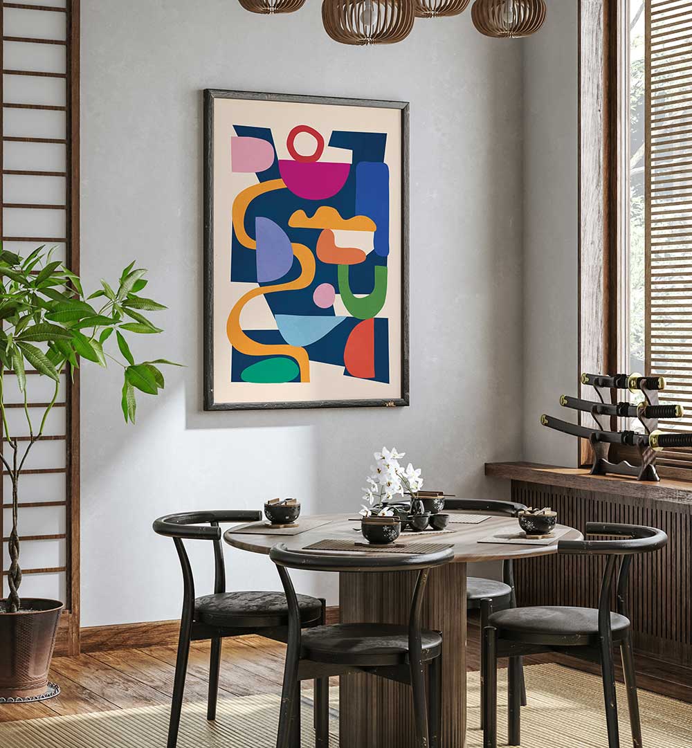 COLORFUL ABSTRACT PLAY , GEOMETRIC ART PRINTS