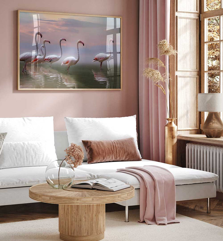 FLAMINGO SUNSET  , PHOTOGRAPHY PRINTS