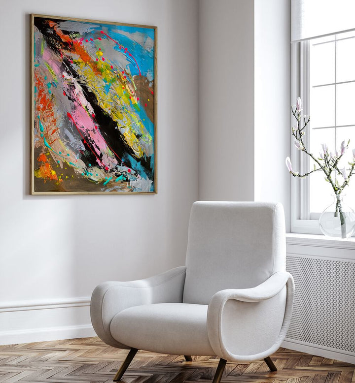 Vibrant "Turbulent Tranquility, Abstract Paintings" artwork, harmonizing chaos and calm for stunning decor.