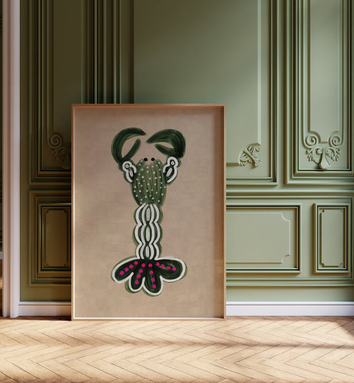 Colorful Green Lobster Kitchen Posters add charm and personality to your culinary space, perfect for seafood enthusiasts.
