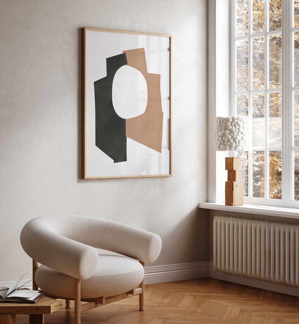 Stylish CURVED SHAPES IV, GEOMETRIC ART PRINTS enhance your space with modern elegance and unique design.