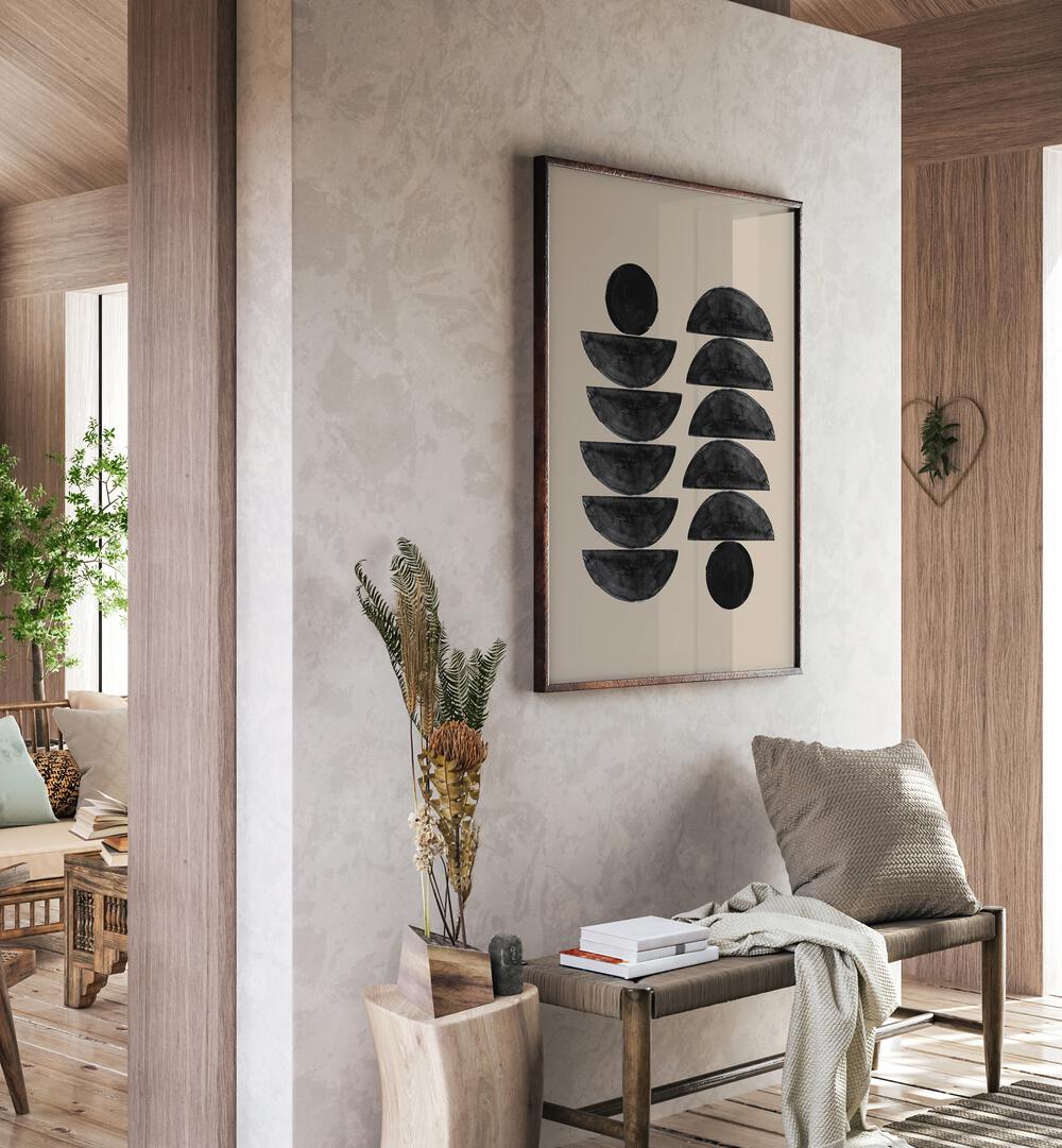 Stylish Scandinavian Shapes, Boho Art Paintings enhance modern spaces with elegant geometric designs. Perfect for decor!
