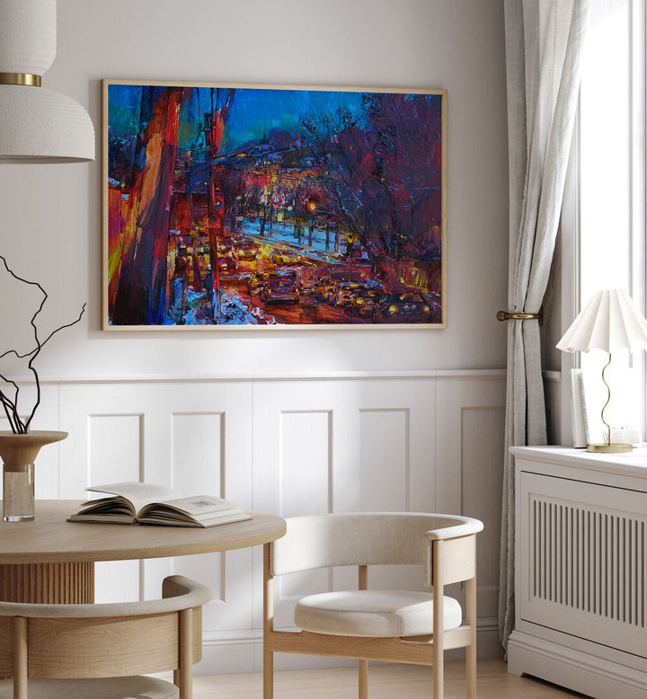 EVENING CITY , LANDSCAPE PAINTINGS