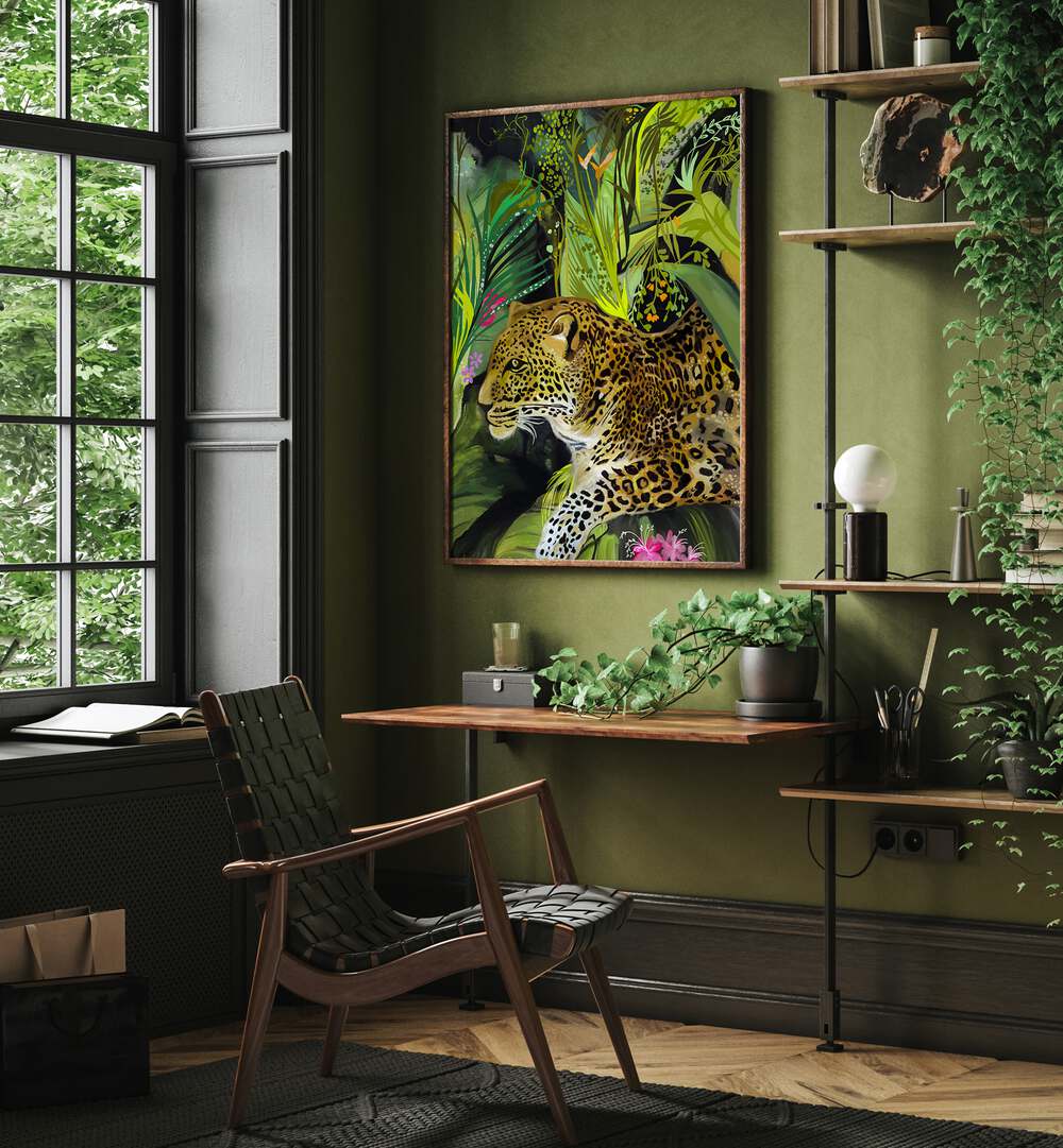 Fierce elegance of the LEOPARD KING, ANIMAL PAINTINGS, brings wild strength and style to your decor.