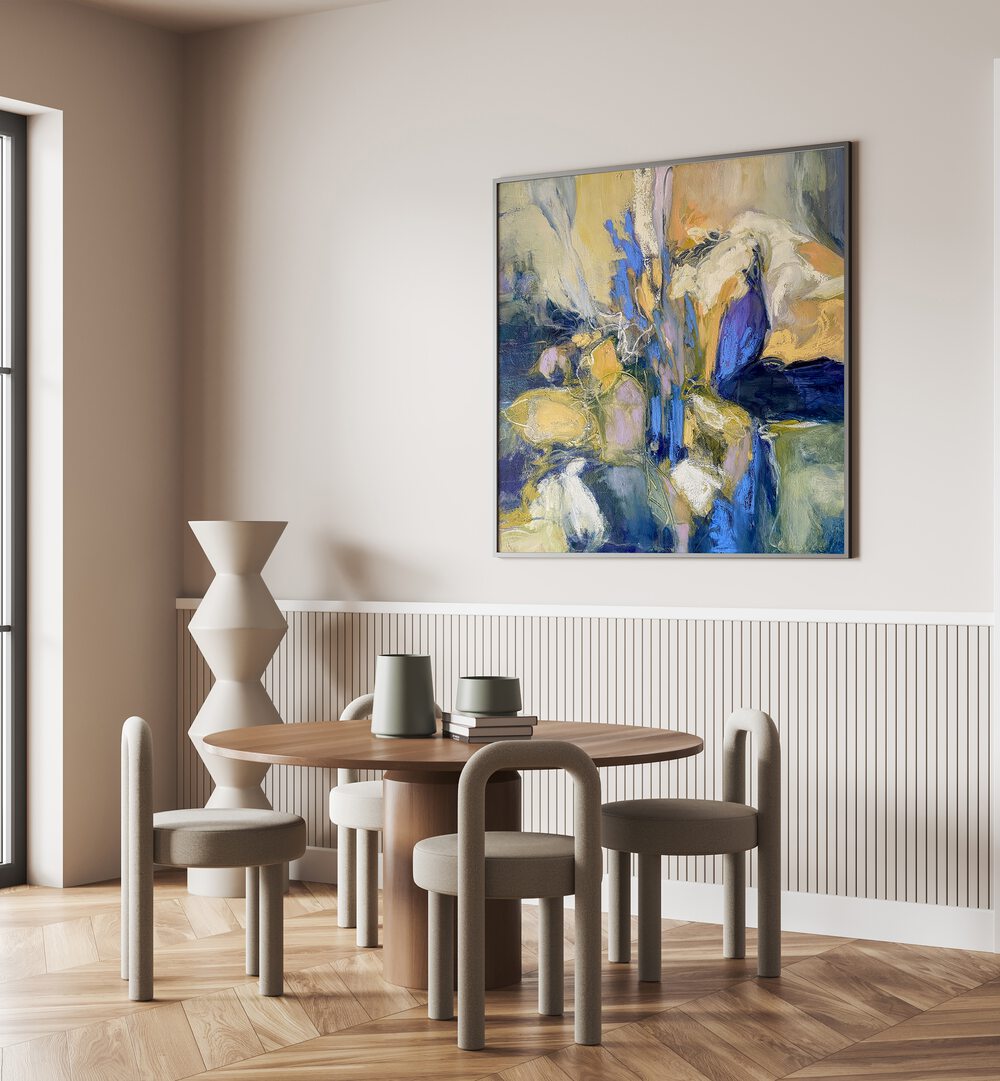 Elevate your space with IRISES, ABSTRACT PAINTINGS, a stunning blend of elegance and modern design for your home.