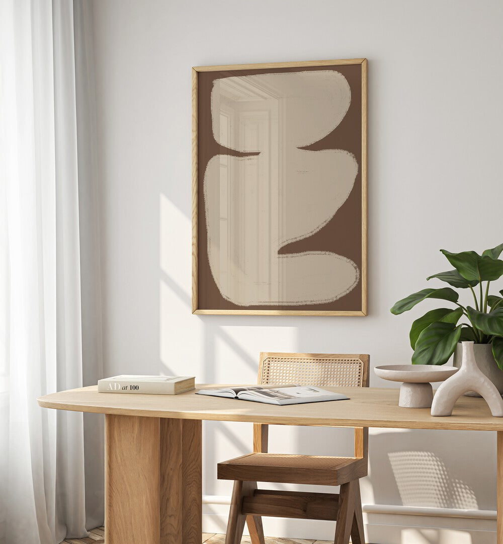 Elevate your decor with BEIGE CONTEMPORARY SHAPES, ABSTRACT PAINTINGS from The Miuus Studio for a modern touch.