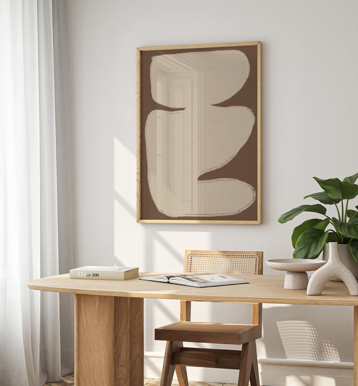 Elevate your decor with BEIGE CONTEMPORARY SHAPES, ABSTRACT PAINTINGS from The Miuus Studio for a modern touch.