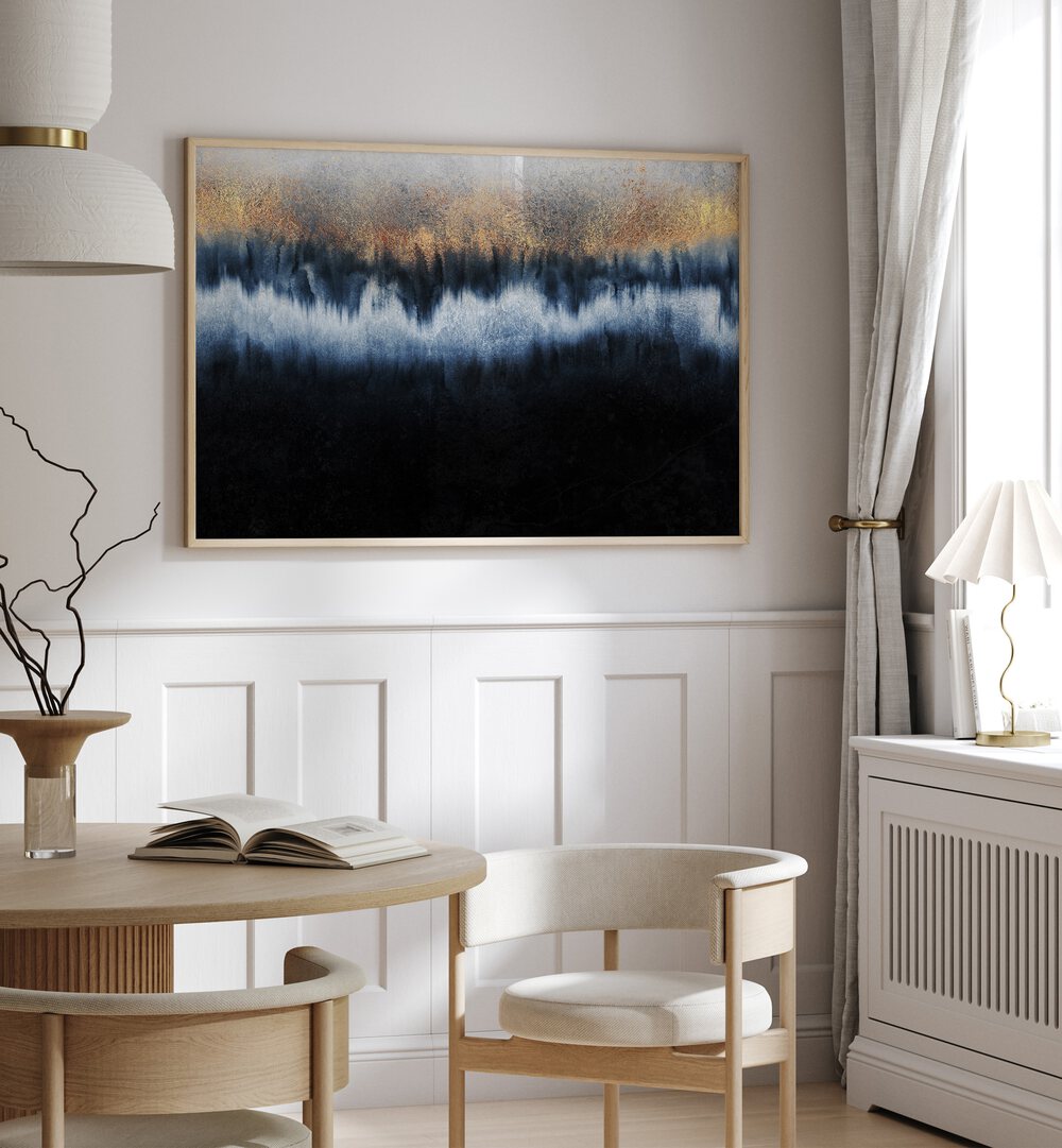 Elegant GOLDEN HORIZON, ABSTRACT PAINTINGS enhances home decor with its sophisticated design and premium quality.