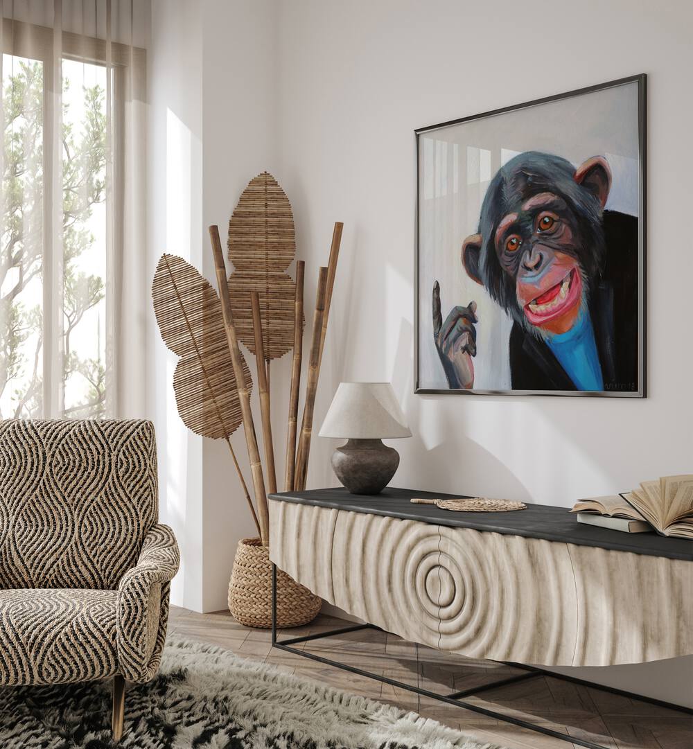Vibrant CHIMPANZEE'S THOUGHT, COMIC POSTERS enhance your space with dynamic comic art and bold storytelling.