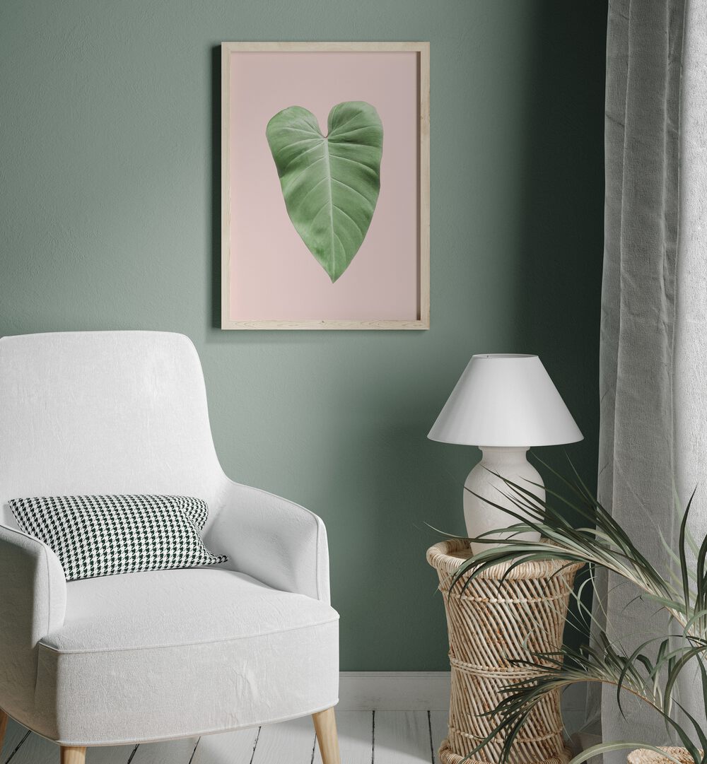 Stylish TROPICAL LEAF BLUSH, FLORAL FLOWER PAINTINGS enhance decor with vibrant, tropical elegance for your home.