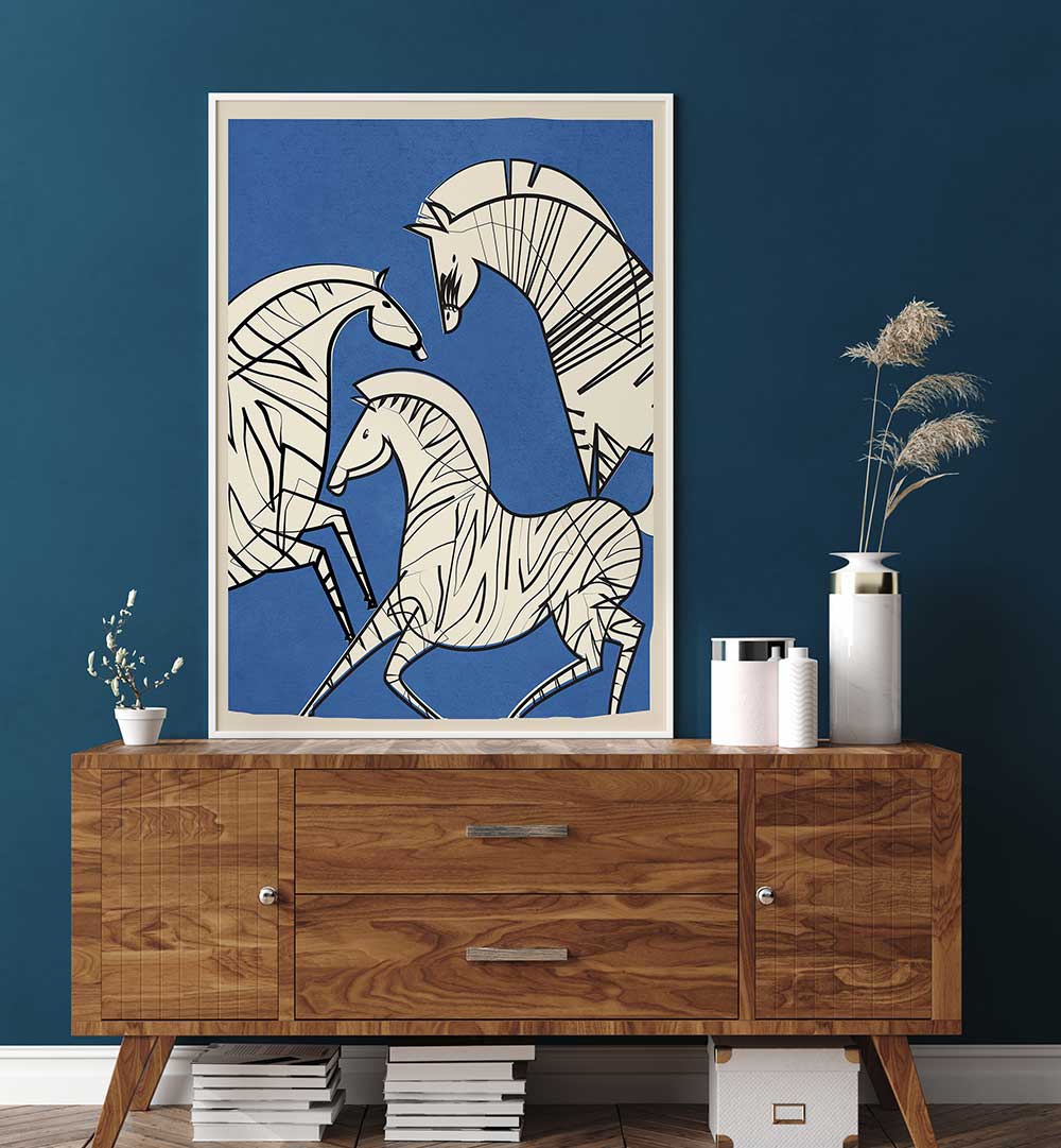 ABSTRACT ZEBRAS , ANIMAL PAINTINGS