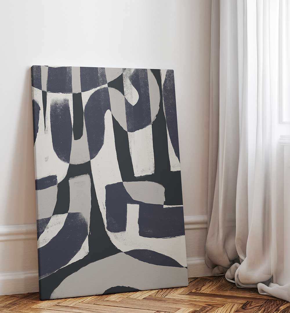 MONOCHROME ABSTRACT FORMS , ABSTRACT PAINTINGS