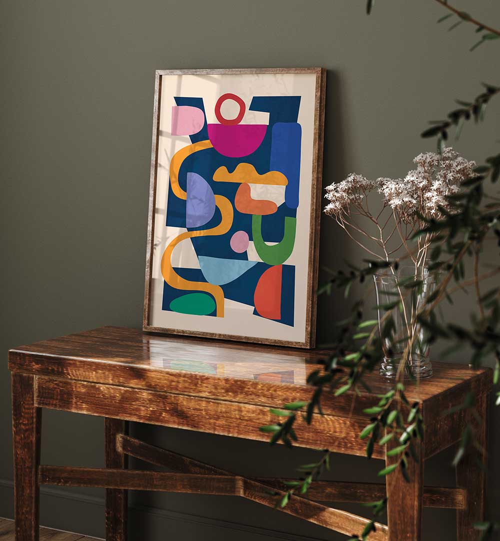 COLORFUL ABSTRACT PLAY , GEOMETRIC ART PRINTS