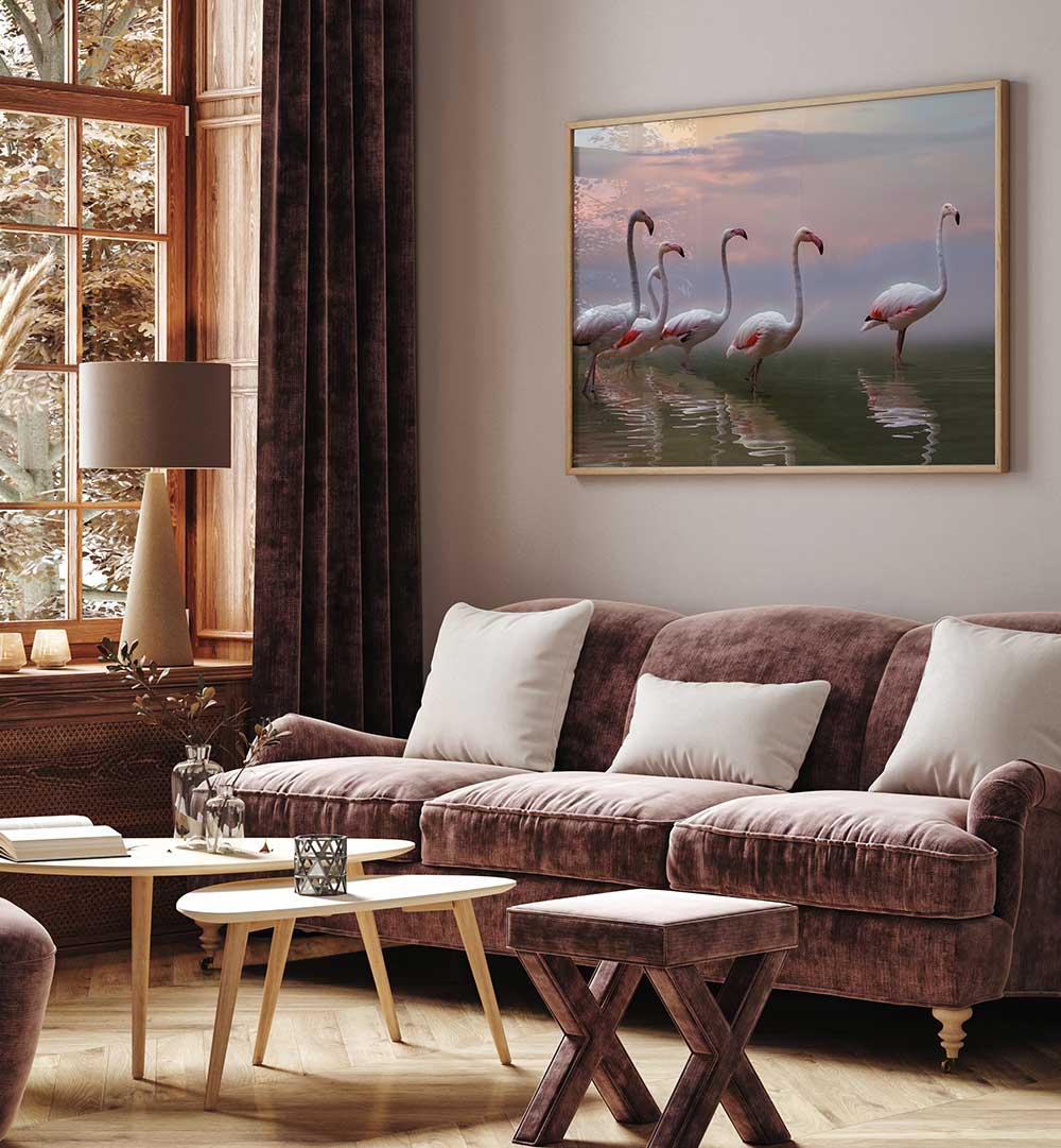 FLAMINGO SUNSET  , PHOTOGRAPHY PRINTS