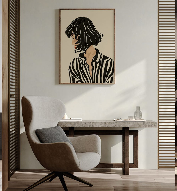Stylish room featuring "I AM NOT TALKING TO YOU, JAPANESE PAINTINGS" art, perfect for personal expression and decor.