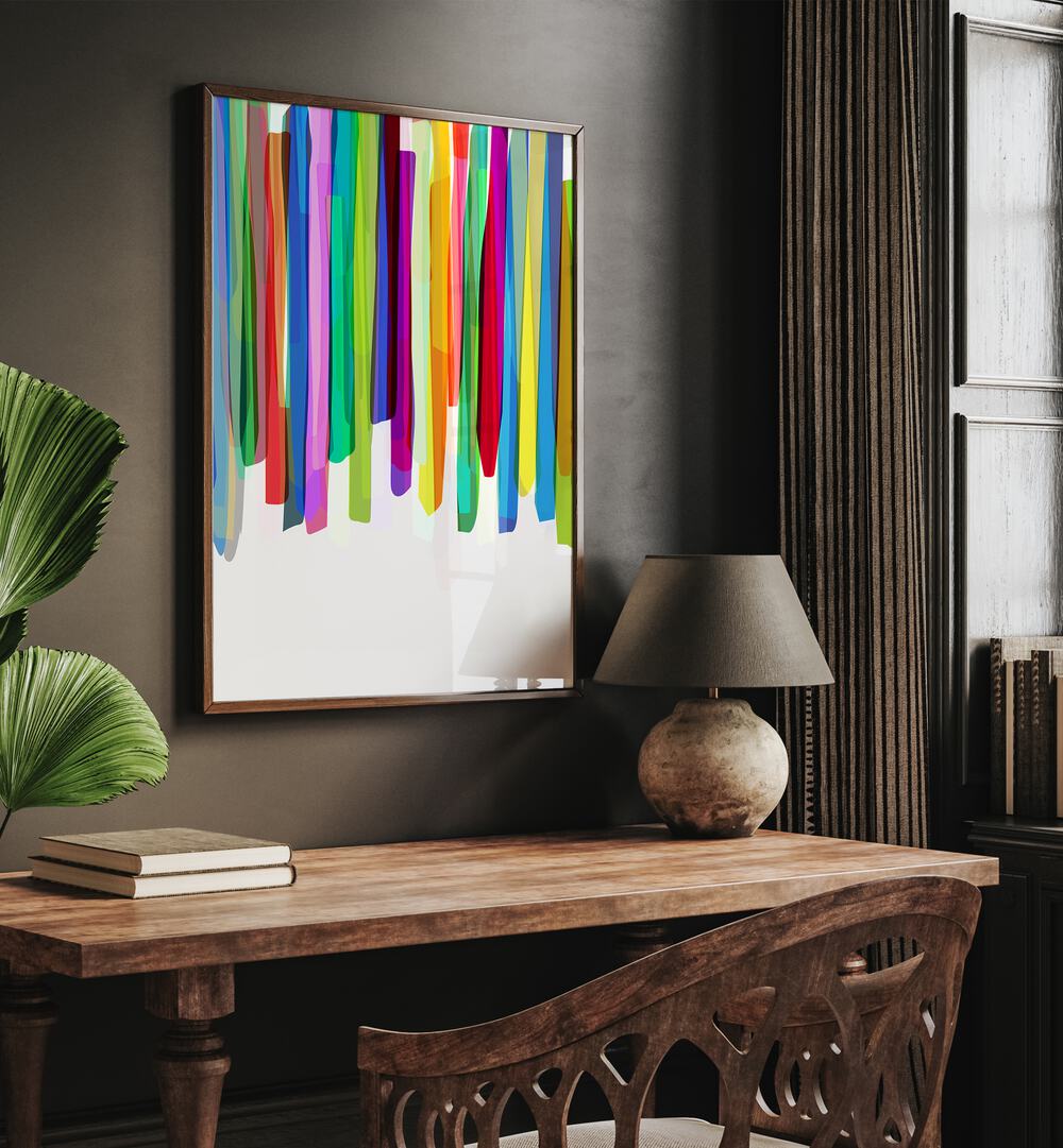 COLORFUL STRIPES II BY MAREIKE BOHMER ABSTRACT ART, ABSTRACT PAINTING