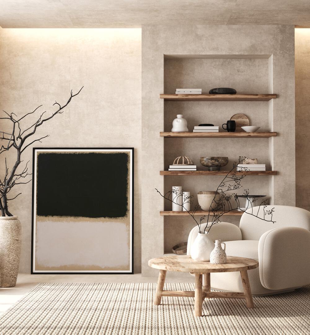 Elevate your decor with MINIMALISTIC PAINTING II, an elegant piece in abstract paintings for modern interiors.