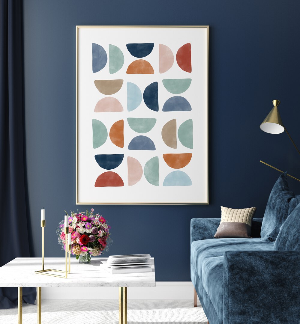Vibrant COLOUR COLLAGE, GEOMETRIC ART PRINTS by Elena Ristova elevates any living space with abstract beauty.