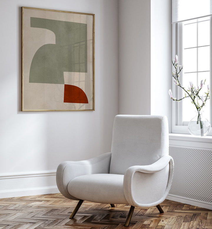 Stylish room featuring EXPRESSIVE FORMS III, GEOMETRIC ART PRINTS, enhancing creativity and artistic expression.