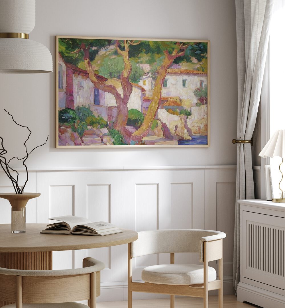 Enhance your decor with the HOUSE BY THE WATER, evoking serene waterfront living in any space.