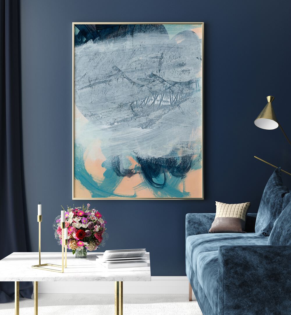 Elegant GREY CLOUDS VIII, ABSTRACT PAINTINGS, enhances home decor with serene, billowy cloud aesthetics.