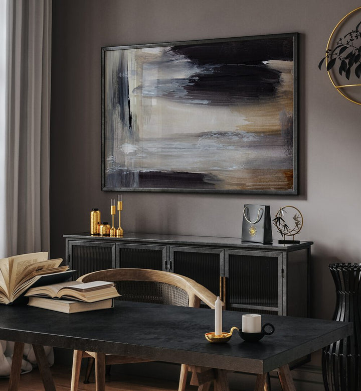 Stylish CALICO, ABSTRACT PAINTINGS displayed in a modern interior, enhancing the elegant ambiance of the room.