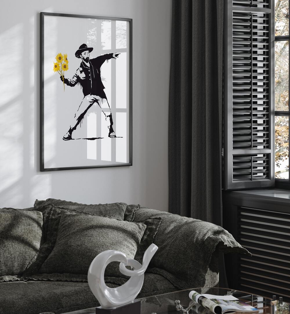 VINCENT SUNFLOWERS, WALL ART PRINTS by Dikhotomy add vibrant elegance to any room with a touch of Van Gogh's artistry.