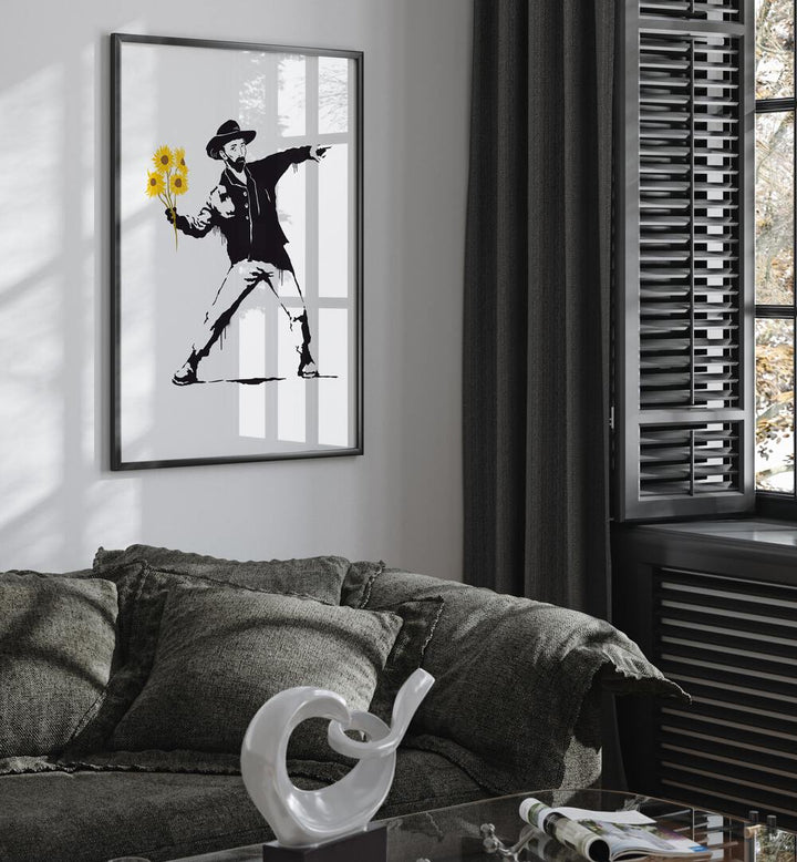 VINCENT SUNFLOWERS, WALL ART PRINTS by Dikhotomy add vibrant elegance to any room with a touch of Van Gogh's artistry.