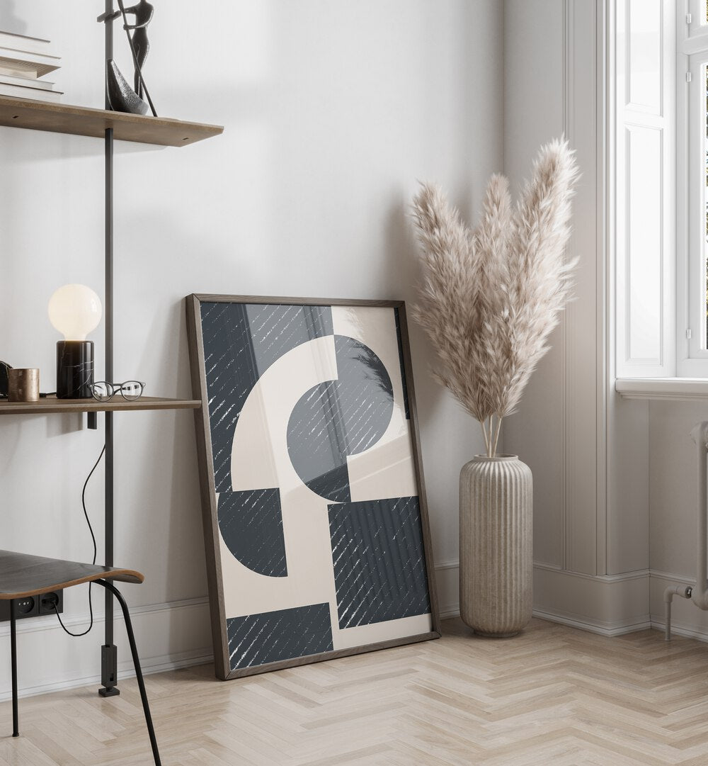 Stylish interior featuring the GEOMETRIC MODERN I, GEOMETRIC ART PRINTS from The Miuus Studio for contemporary decor.