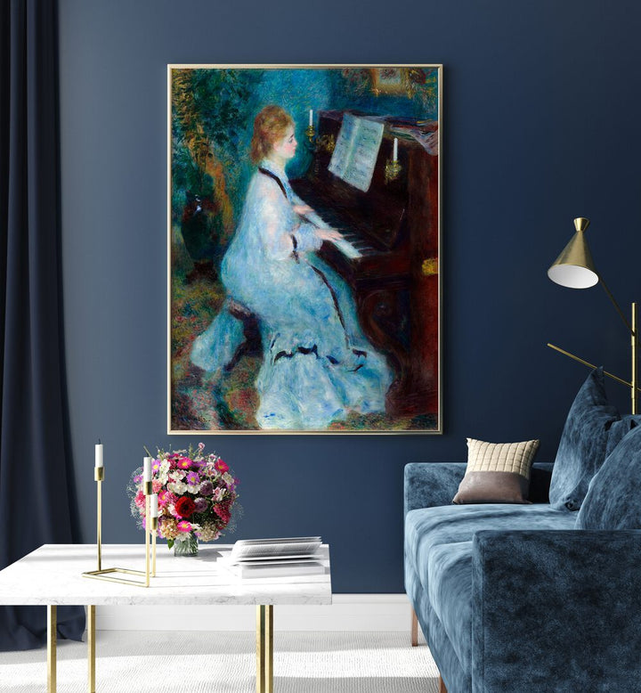 WOMAN AT THE PIANO (1875–1876) , VINTAGE PAINTINGS