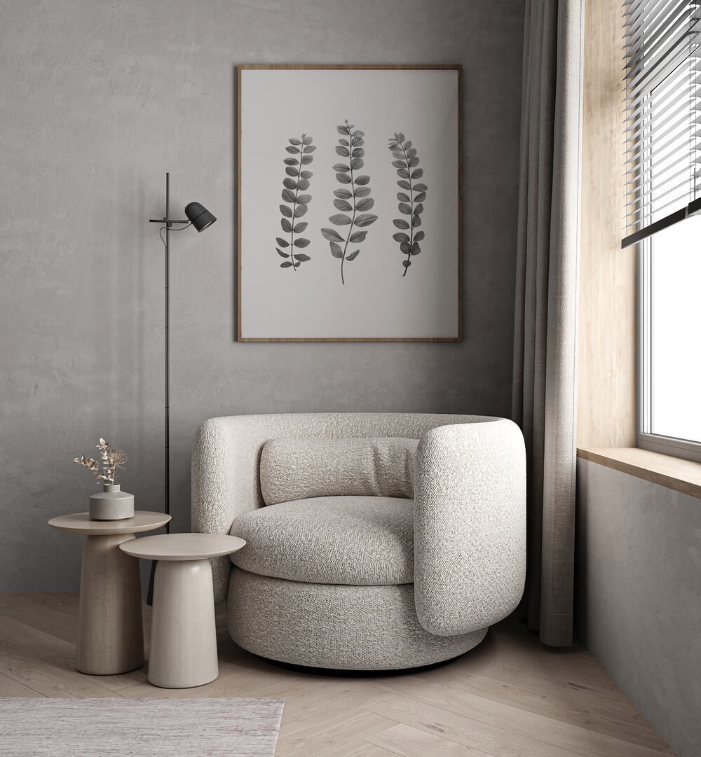 Stylish TWIGS, FLORAL FLOWER PAINTINGS add elegance to any space, showcasing nature's beauty in a modern setting.