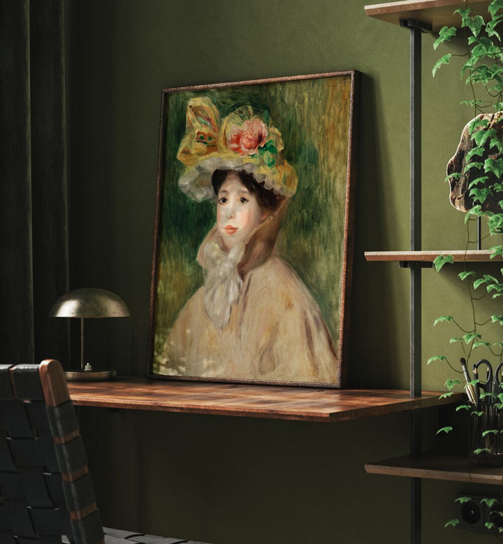 WOMAN WITH CAPELINE (EARLY 1890S) , VINTAGE PAINTINGS
