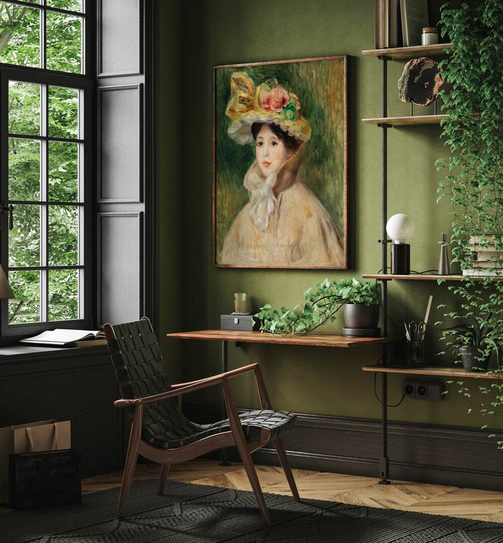 WOMAN WITH CAPELINE (EARLY 1890S) , VINTAGE PAINTINGS