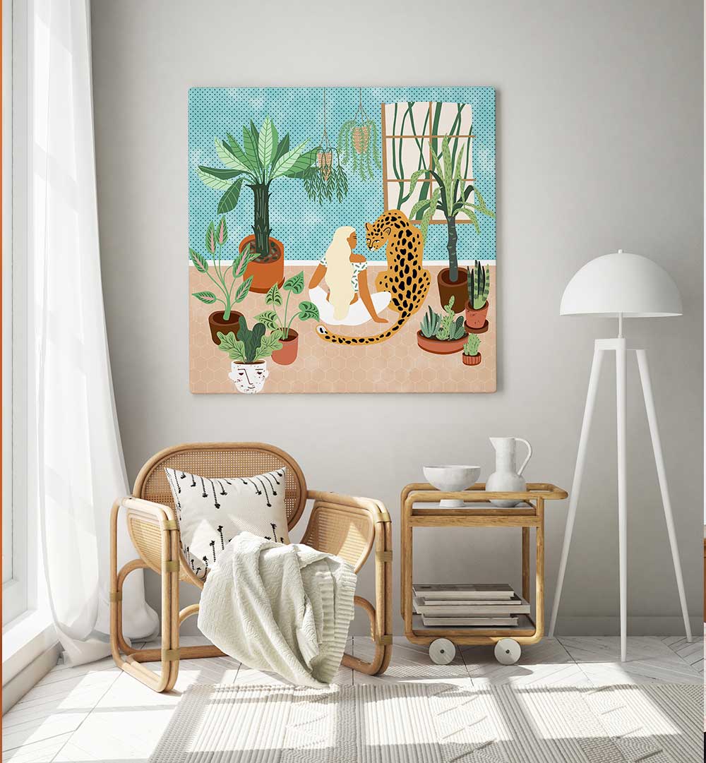 URBAN JUNGLE , BOHO ART PAINTINGS