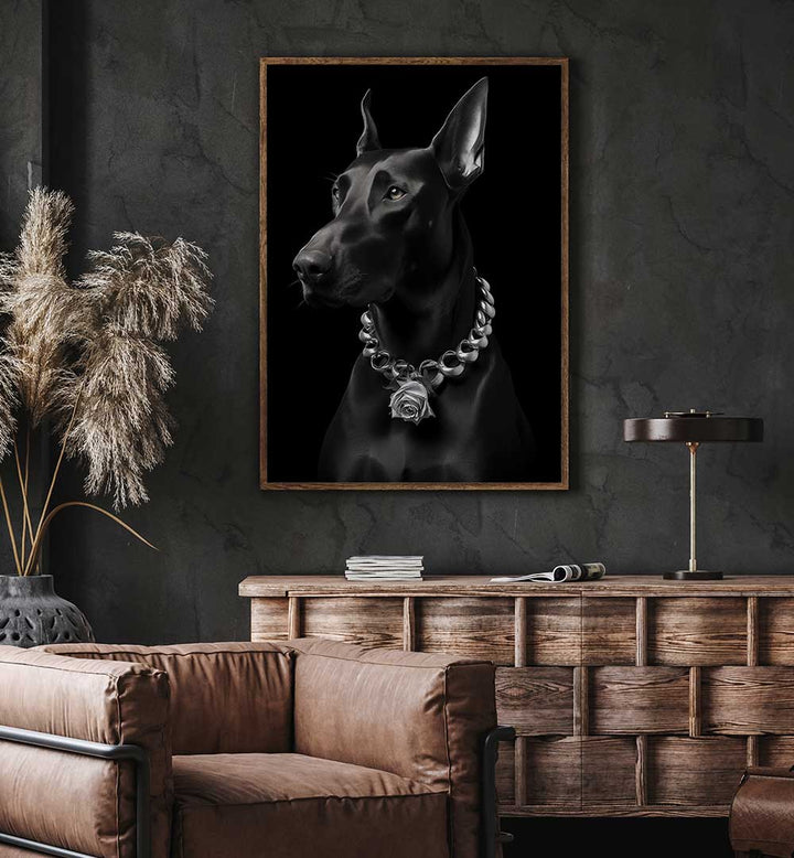 THE DOBERMAN , ANIMAL PAINTINGS