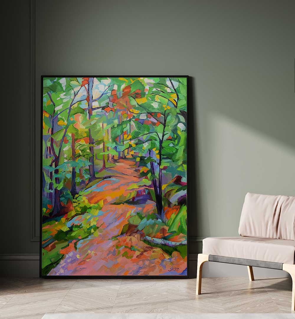 FOREST WALK , LANDSCAPE PAINTINGS