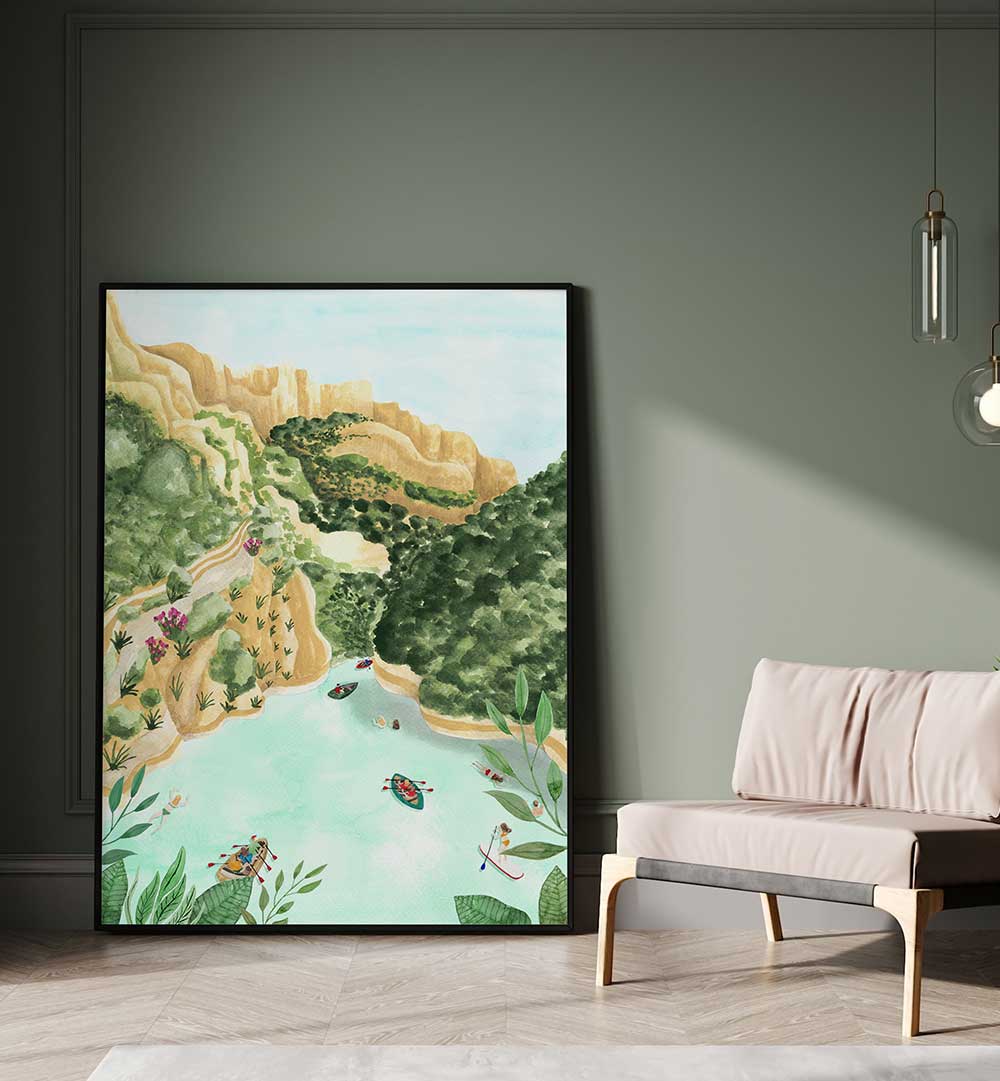 SUMMER IN THE CANYON , LANDSCAPE PAINTINGS
