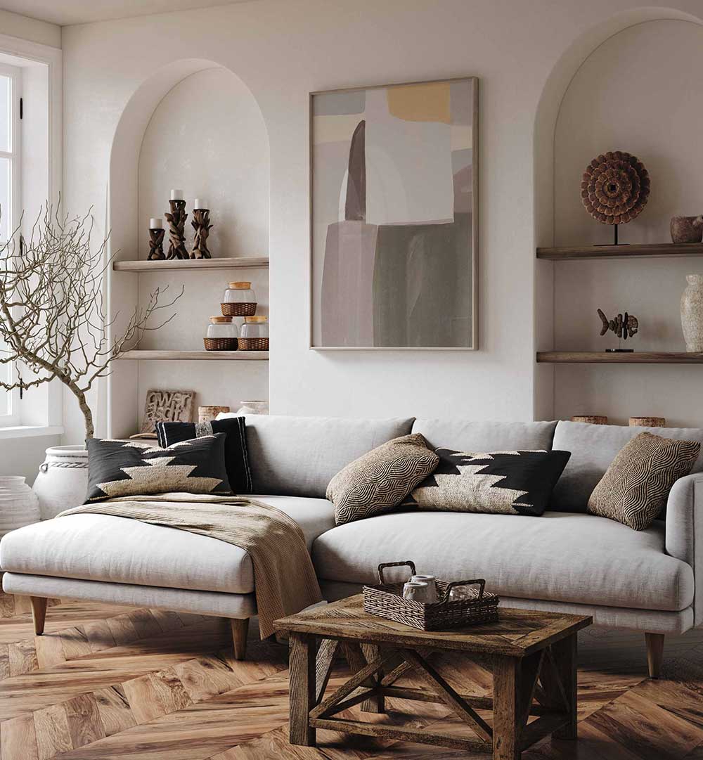 MUTED GEOMETRY , ABSTRACT PAINTINGS