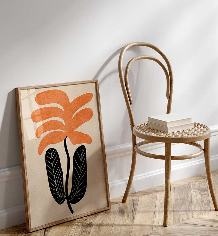 ORANGE FLORAL FLOWER , FLORAL FLOWER PAINTINGS