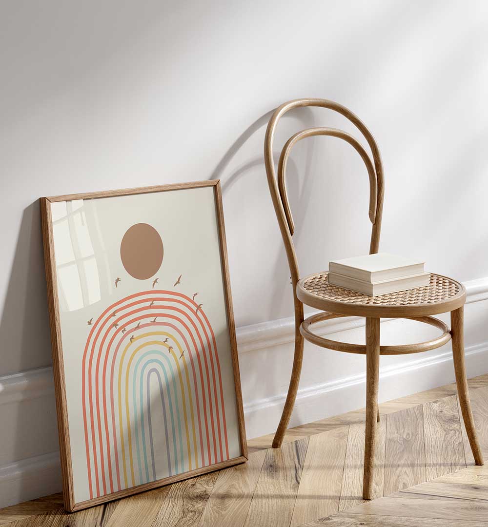 STYLIZED RAINBOW , BOHO ART PAINTINGS