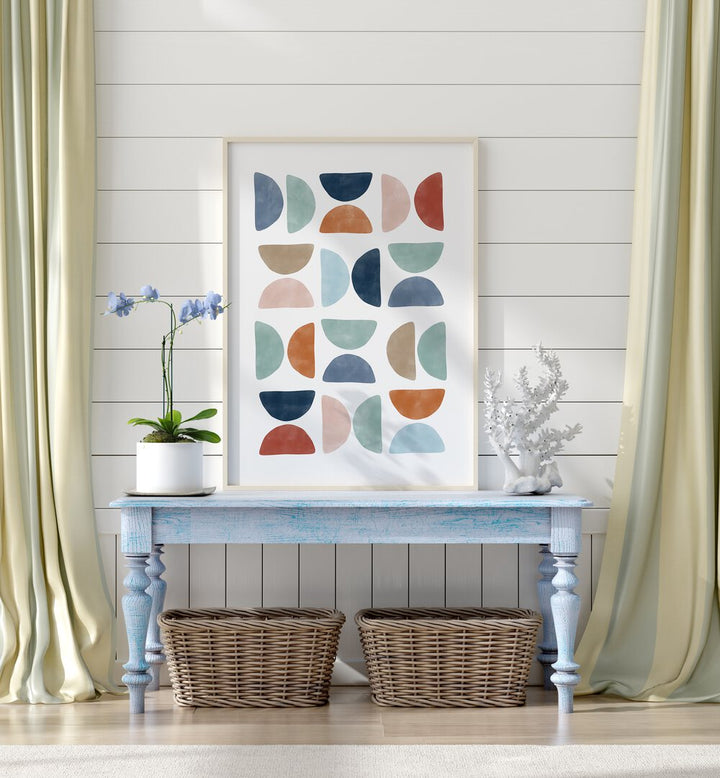 Vibrant COLOUR COLLAGE, GEOMETRIC ART PRINTS by Elena Ristova enhance any living space with abstract beauty.