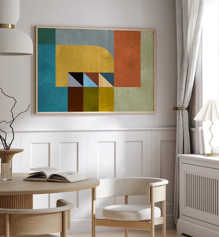 Transform your space with HARMONY 2, GEOMETRIC ART PRINTS, showcasing vibrant colors and modern design elegance.